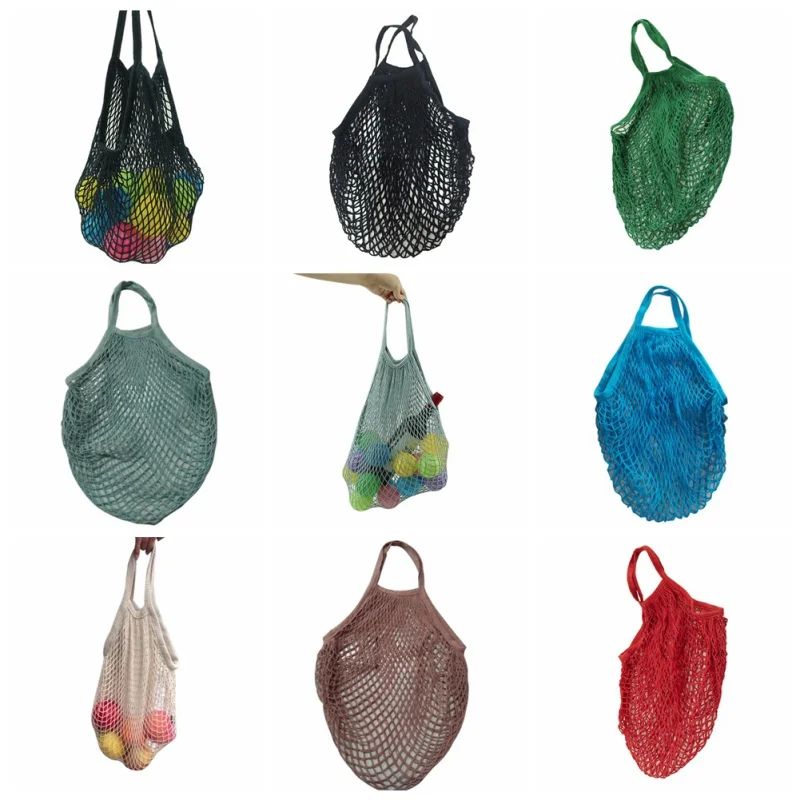 

Simple Environmental Protection Net Bags Reusable Storage Bag String Grocery Shopper Cotton Tote Mesh Woven Net Bag ZA
