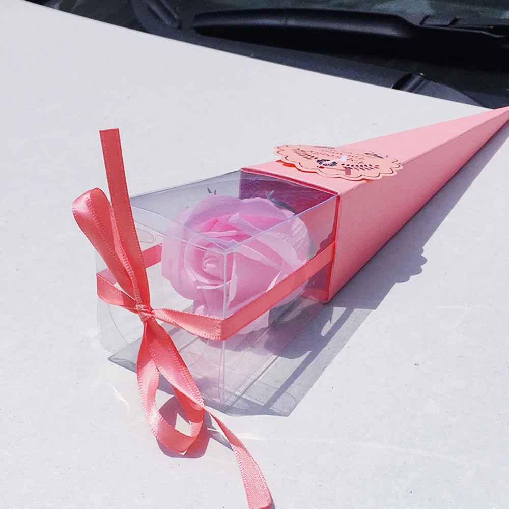2 шт./компл. Ароматическая ванна мыло в форме розы лепесток с подарочной коробкой для свадьбы День Святого Валентина День матери подарок на