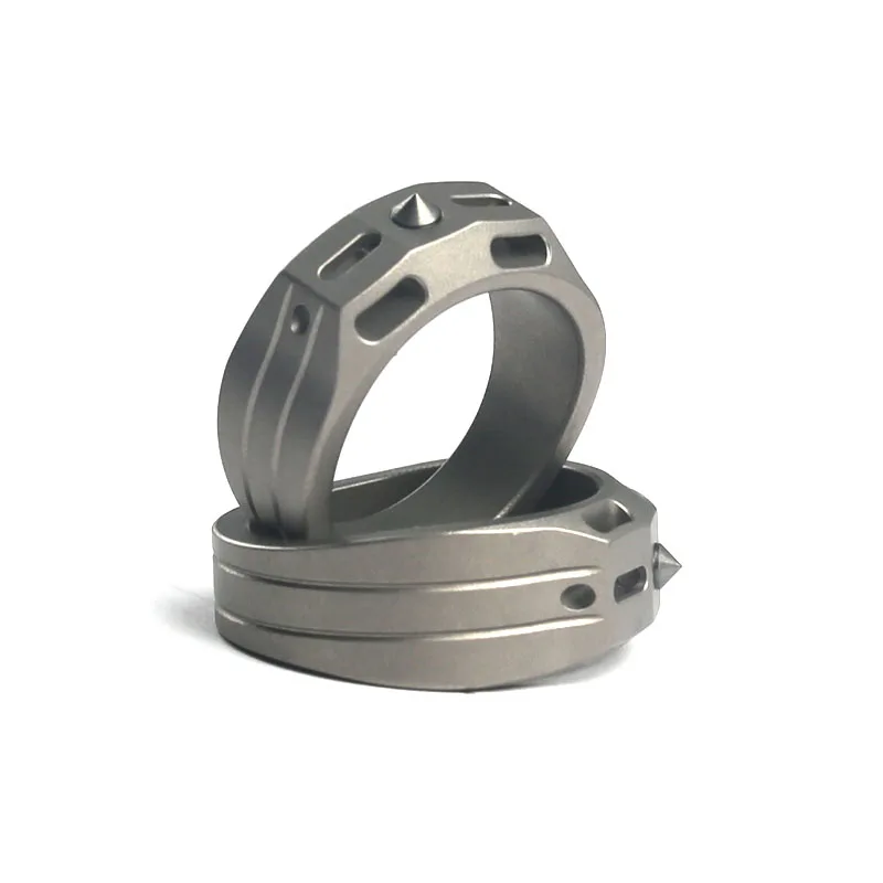 Титановый сплав тактическое защитное кольцо тритиевая трубка светящееся кольцо EDC относится к вольфрамовой стали защита от взлома окна