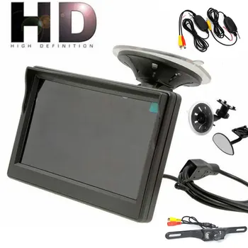 

Universal Car Rear View Camera Reversing Parking System Kit 5 inch IR LED Rearview Monitor Waterproof Night Vision Backup Camera