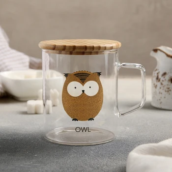 

Mug with a wooden lid "Sovushka" 380 ml, 11x8.5x9.5 cm 4466703