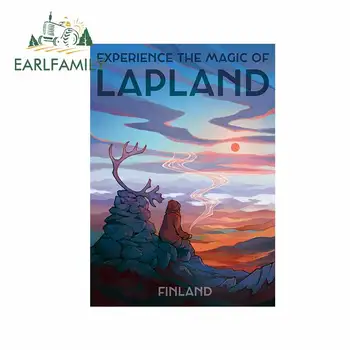 

EARLFAMILY 13cm x 9.1cm for Magic of Lapland By Emma Chudoba Waterproof Personality Stickers Suitable for VAN RV SUV Car Decals