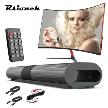 Rsionch-Barra de sonido inalámbrica con Bluetooth, Subwoofer, para cine en casa