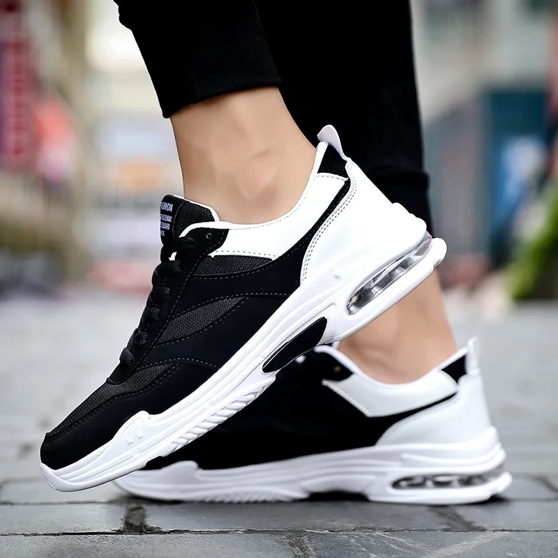 

High School Junior High School Students Spring New Style Simple Casual Sports Shoes Men's Breathable Wear Korean-style Fashion A