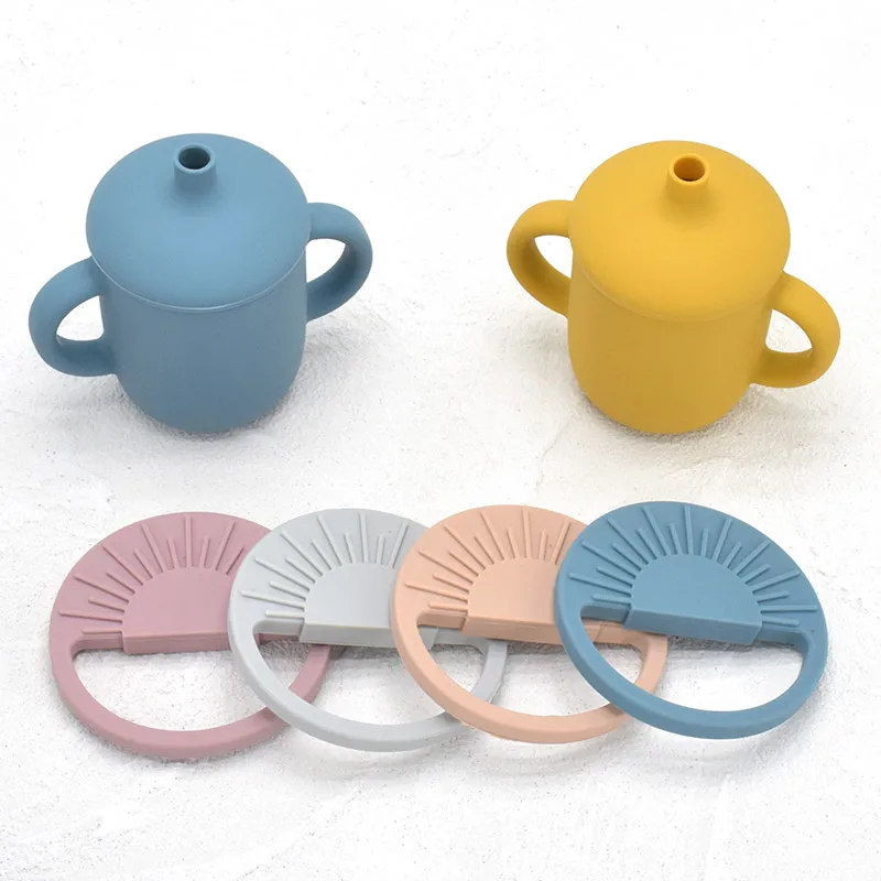 150ml New Baby Sippy Cup Food Grade Silicone BPA-Free Baby Straw Cup Kids Feeding Cup Infant Toddler Heat-Resistant Tableware