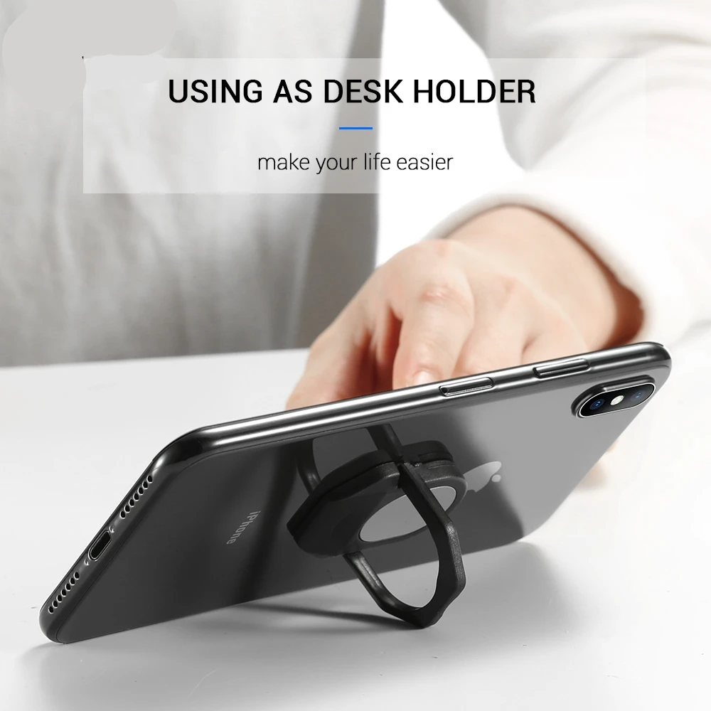 Universal Ring Phone Holder For iPhone 11 Pro 7 8 XR X Desk Stand Finger Redmi Note Desktop | Мобильные телефоны и