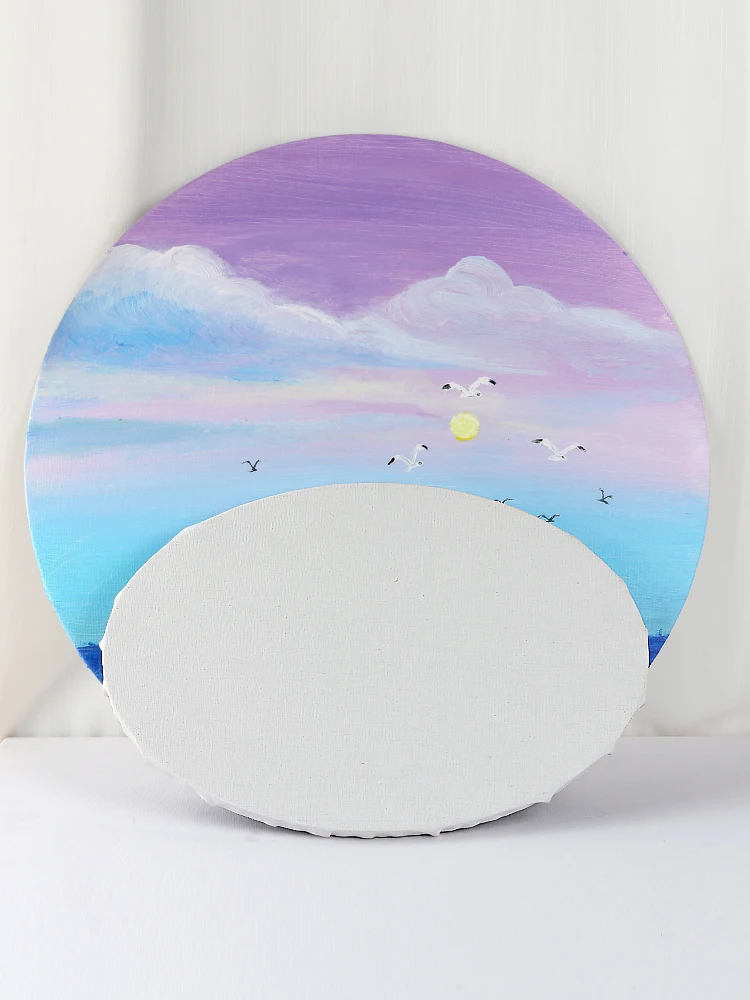 24in quality big size round stretched canvas ,60cm