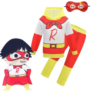 

Autumn Cartoon cosplay superman Toys Review Clothing set kids Clothes Boys Girls Hooded Jacket Sports Pants Casual Sprot suits