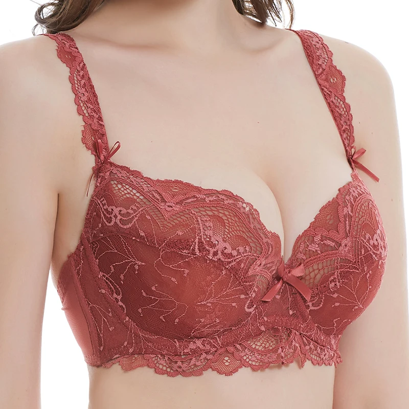 2021 neue Sexy Big Size Frauen Bhs Spitze Bralette Bügel Push-Up Weibliche Dessous Plus Größe 70-95 CDE tasse