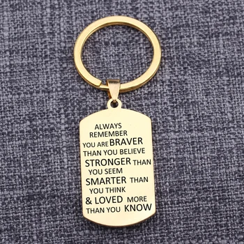 

Inspire Jewelry Porte Clef Dog Tag Gifts Llaveros Inscription Pendants Keychain Key Holders Motivation Tag Trinkets Keyring