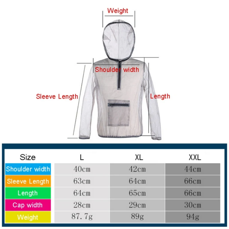 Уличная Рыбалка анти-комаров укус дикая лодка Москитная Жук Пчелы, насекомые сетчатая куртка с капюшоном дышащие Кемпинг Рыбалка Аксессуары