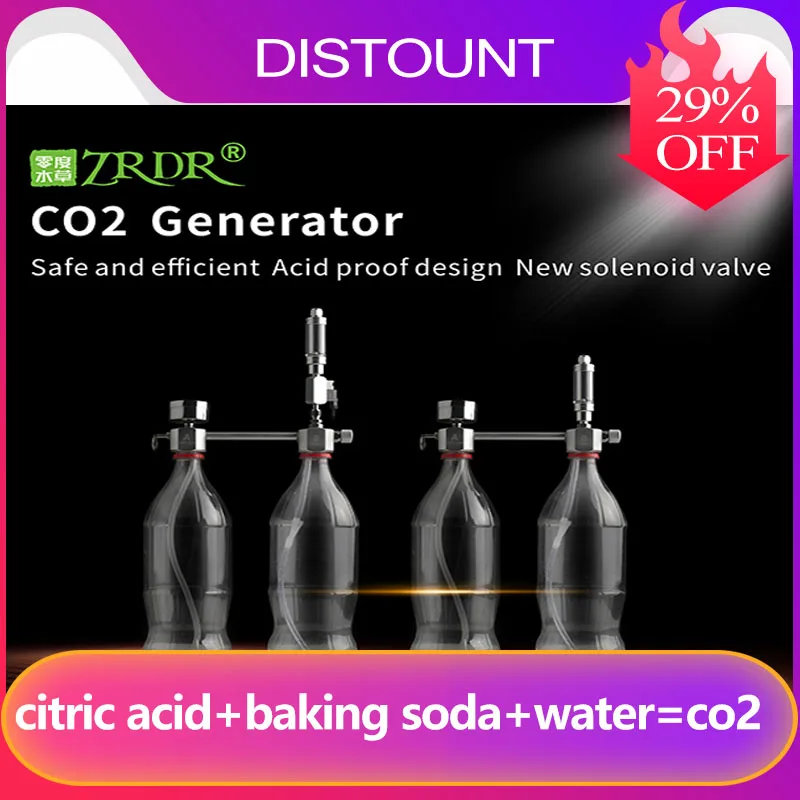 

Hot Aquarium DIY CO2 Generator System Kit With Pressure Air Flow Adjustment Water Plant Fish Aquarium Co2 Valve Diffuser
