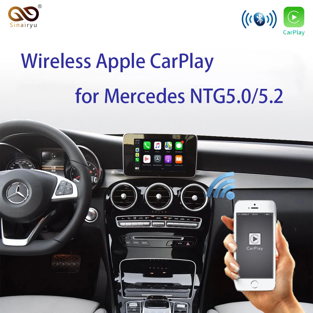 Sinairyu беспроводной Apple Carplay для Mercedes A B C E G CLA GLA GLC S Class Car play Android - Цена: 