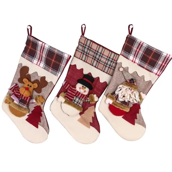 

Home Decor/DIY House/Christmas Stocking Decoration Glass Window Pendant/Santa Elk Christmas Stocking/Christmas Decorations