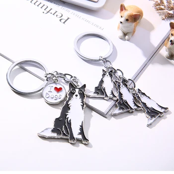 

Keychain Border Collie Dog lovers Keychain Dog Tag Keychains Car Keyring Jewelry Bag Best Friend Gift Pet Animal Charm