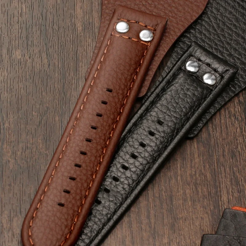 Für Fossil CH2564 CH2565 CH2891 CH3051 handarbeit Aus Echtem Leder Armband Armband 20mm 22mm schwarz braun tablett armband – Detail 6
