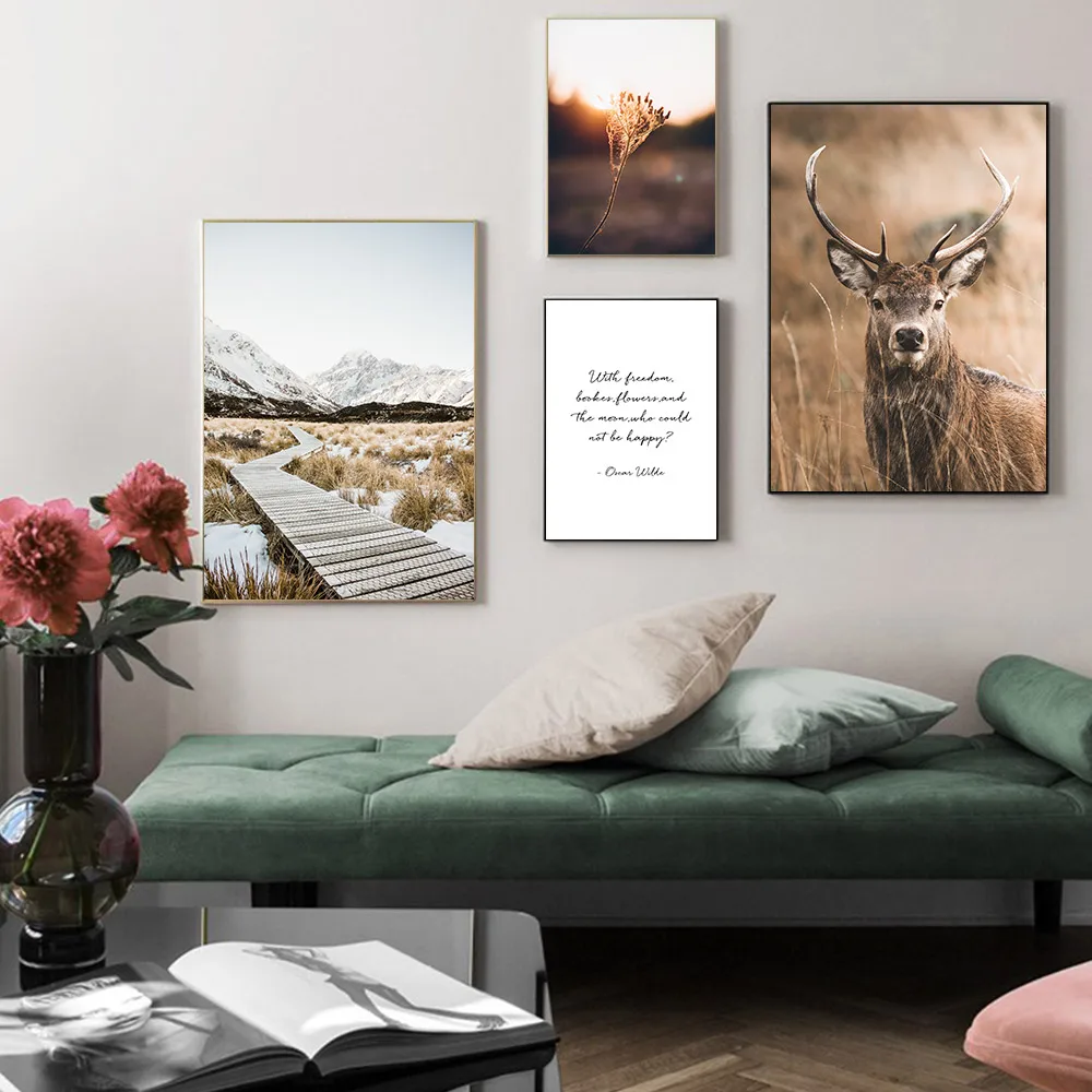 Mountain-Grassland-Canvas-Poster-Scandinavian-Wall-Art-Deer-Animal-Print-Wild-Forset-Painting-Nature-Pictures-Living (1)