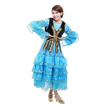 Женский национальный костюм в Синьцзяне, костюм для китайского танца, костюмы уйгур, платье