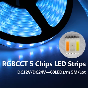 

12V 24V SMD5050 4in1 5in1 RGB+CCT RGBW RGBWW LED Strip RGB Warm White 60 LED/M IP20 IP65 Waterproof flexible Led Tape Light