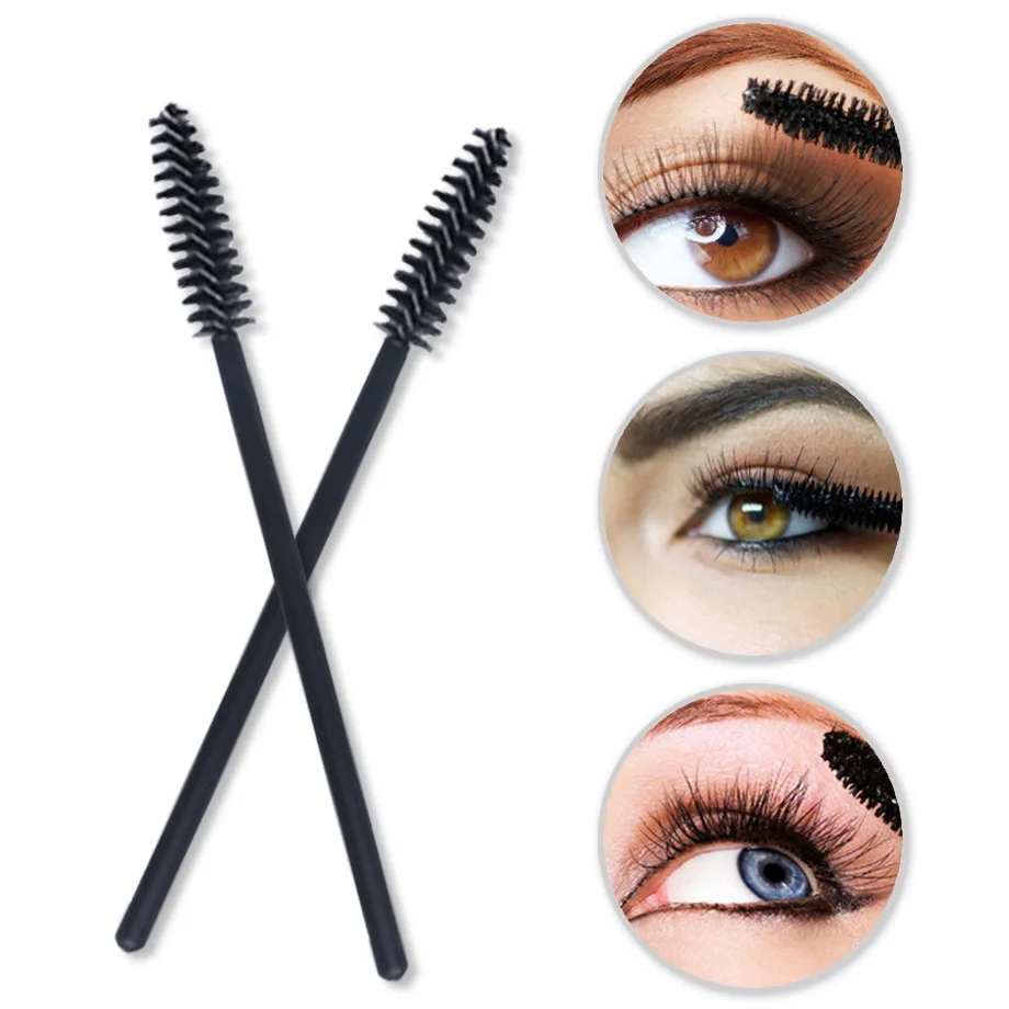 New Good Quality Disposable 50 Pcs/Pack Eyelash Eye Lash Makeup Brush Mini Mascara Wands Brush Eyelash Extension Tool