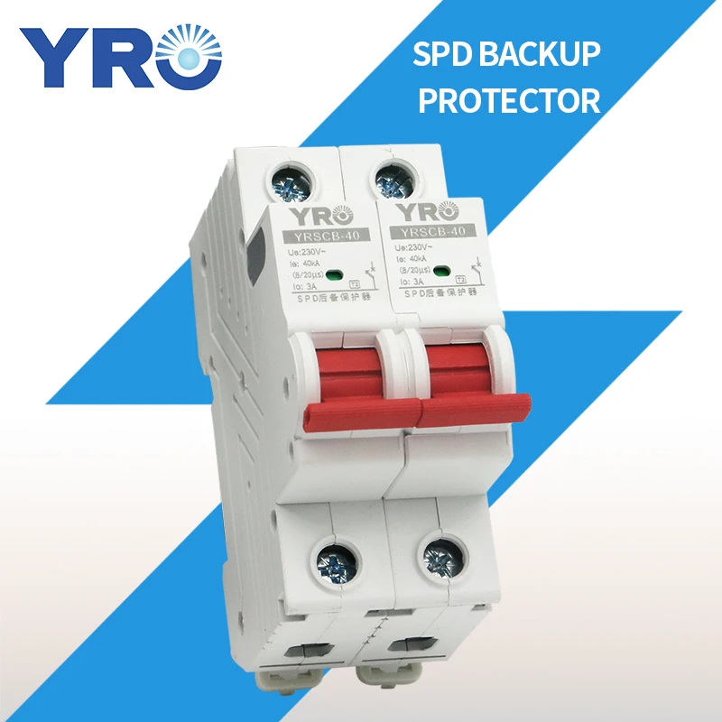 Protezione Da Sovratensione Ca 2P 230V Spd Interruttore Di Corrente Protezione Da Fulmini Protezione Di Backup Yrscb