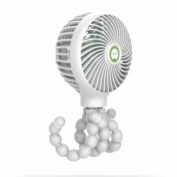 

Octopus deformation fan Mini Handheld Stroller Fan Personal USB or Battery Powered Desk Fan Adjustable 3 Speeds Travel Fan