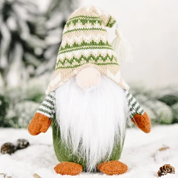 

Christmas Standing Posture Handmade Swedish Navidad Santa Plush Gnome Doll Toys Xmas Gift Party Ornaments