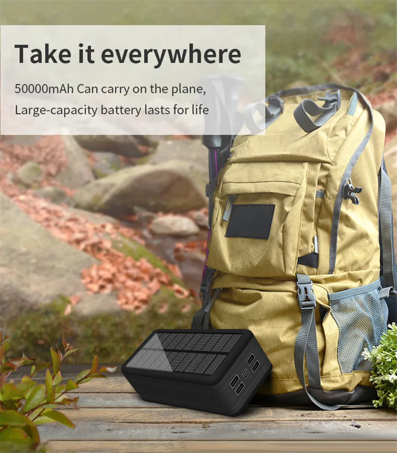 best portable power bank 99000mah Wireless Solar Power Bank Fast Charger With SOS LED Light Portable Charging External Battery For Samsung Xiaomi Iphone best battery pack