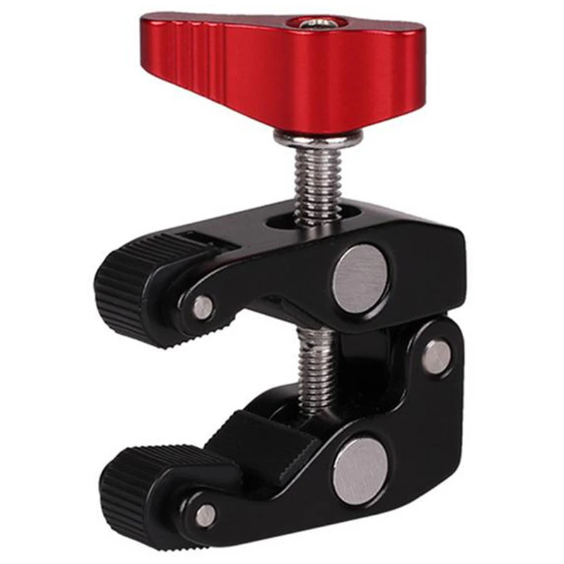  Slr Camera Magic Arm Double Hot Shoe Ball Head Crab Claw Clip Universal Monitor Bracket Ball Head C