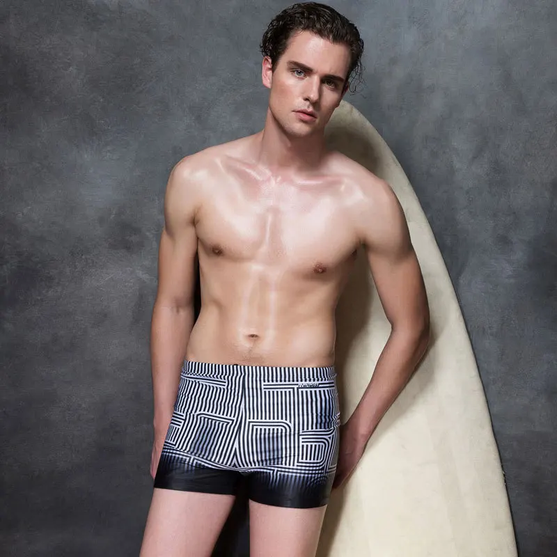 

PHINIKISS Fashion Men's Summer New Style Industry Racing Printed Boxer Body Hugging Comfortable Breathable Swimming Trunks