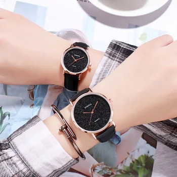 

Dropshipping 2020 Women Watches Hot Sell Luxury Leather Strap Quartz Wristwatches Fashion Simple Ladies Watch Clock Gifts