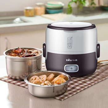 

1.3L Electric Lunch Box Multi-Function Double Layer Egg Custard Rice Cooker