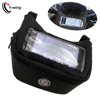 

Scooter Motorcycle Adjustable Navigation Bag Waterproof Mobile Phone Bag For YAMAHA SMAX NVX NMAX XMAX 250 300 400 Storage Bag