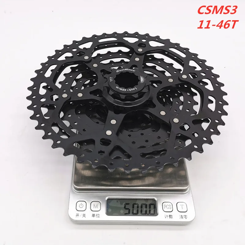 Sunracing 10 скоростей CSMX3 CSMS3 11-40T 11-42T 11-46T велосипед свободного хода широкое соотношение велосипед кассета для горных велосипедов инструмент MTB маховик - Цвет: MS3 46T black