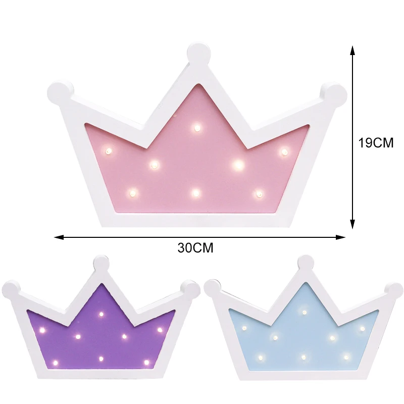 Crown Hinnixy карамельный цвет деревянный ночной Светильник s Crown автобус звезда луна лампа Настенный подвесной стол украшения для спальни домашний Декор Светильник - Испускаемый цвет: Crown