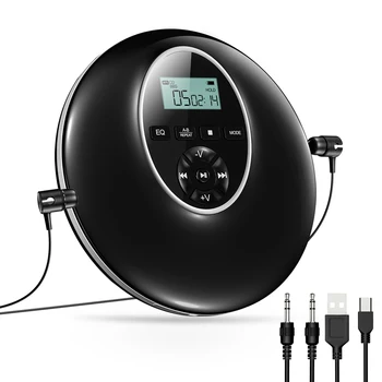 

Portable CD Player Hifi Music Player With Earphone Reproductor CD lecteur CD Music Walkman CD Player For Car Discman Gift