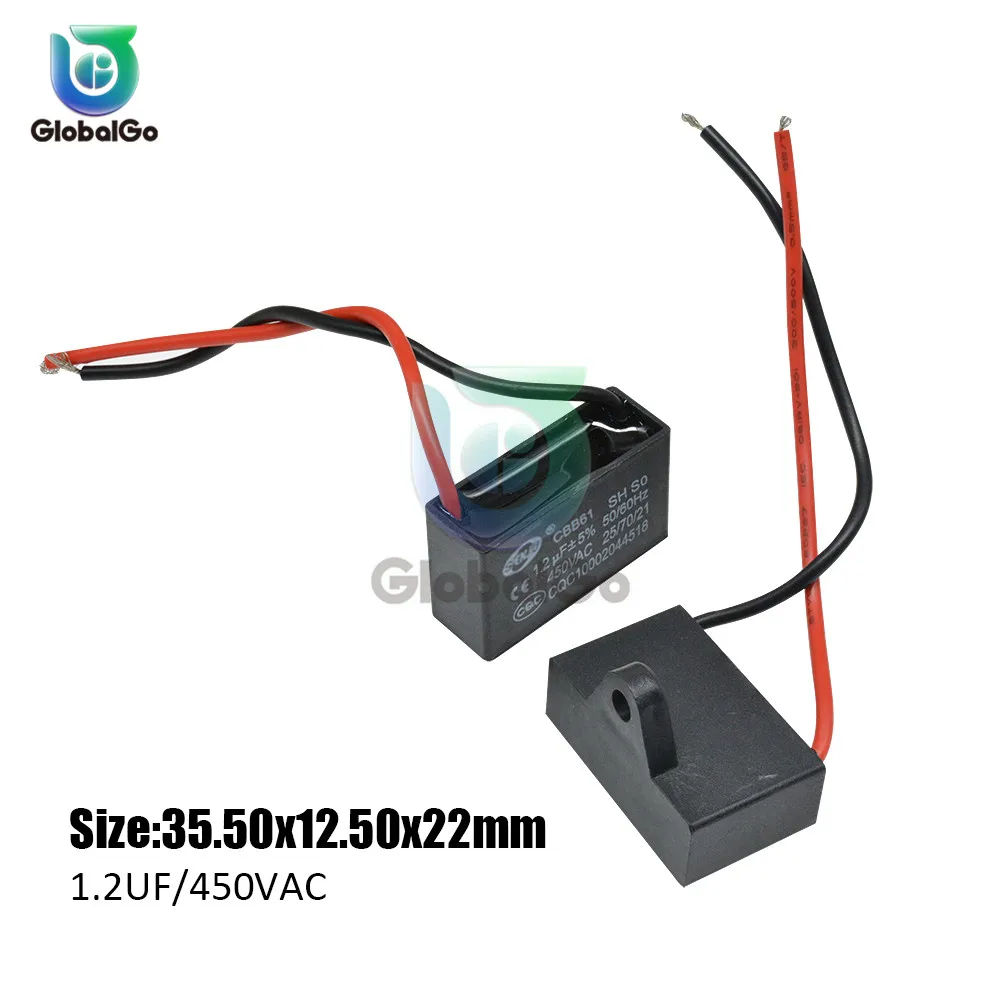 CBB61 1UF 1.2UF 1.5UF 1.8UF 2UF 2.5UF 3UF 3.5UF AC Motor Speed Run Capacitor Fan Refrigerator Start Capacitors - Цвет: 1.2UF 450VAC