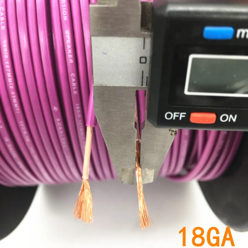 Высококачественный Чистый медный автомобильный аудио Hi-Fi динамик кабель из бескислородной меди 16GA 18GA динамик провод автомобильный стерео HiFi/Автомобильная аудиосистема - Цвет: 18GA (5 Meter)