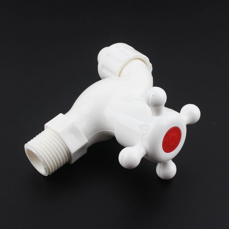 

1/2'' PVC Thread Adapter Plum Blossom Handle Water Tap Water Faucet 16mm Water Valve Garden Hose Connector For Garden Irrigation