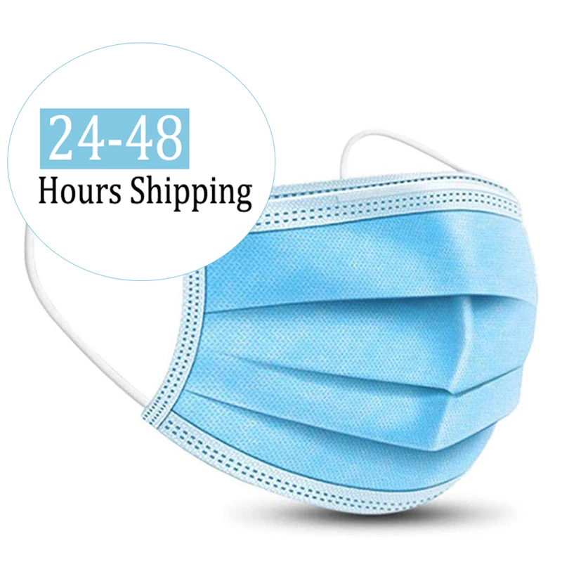 

1-50pcs Mask Dust-proof Dust-Proof Disposable Three-layer Ear-Hanging Face Mask Face Protection Mask Earloop Prevent flu Masks