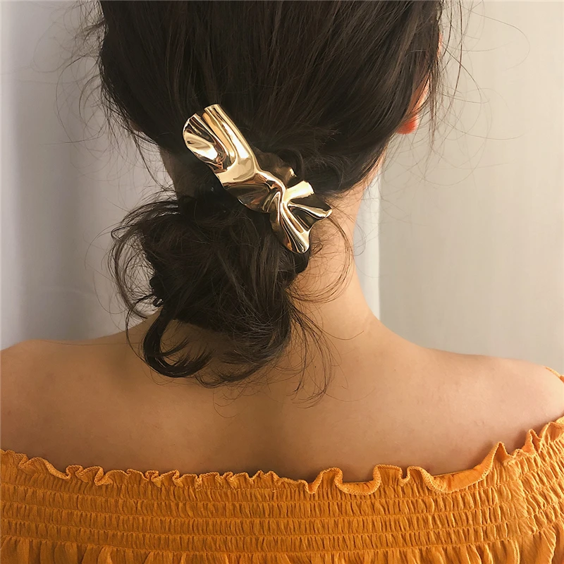 

Exaggerated Simple Metal Geometric Hair Accessories Female Irregular Mirror Rectangular Temperament Hair Clip For Girl Headwe