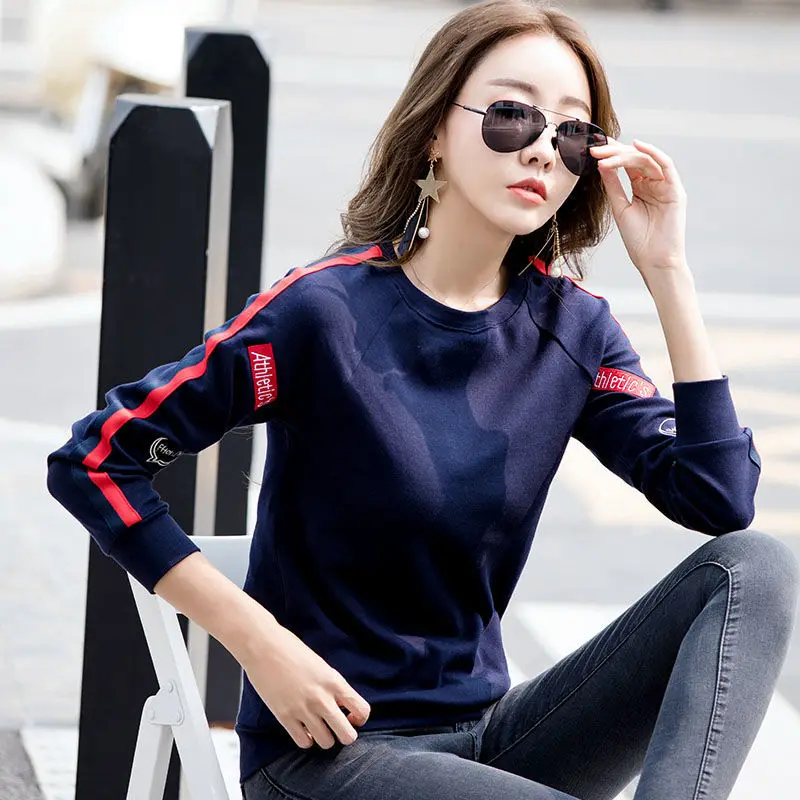 

Embroidered Autumn/winter Long-sleeved T-shirt Women's Blouse Plus Size Korean Design with A Personalized Bottoming Shirt