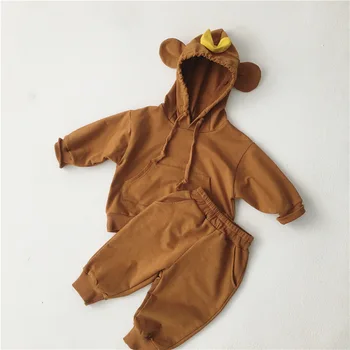 

Boys Clothing Set Autumn New Style Full Sleeve Hooded Sweatshirt Pants Casual Baby Boys Sport Set BC799