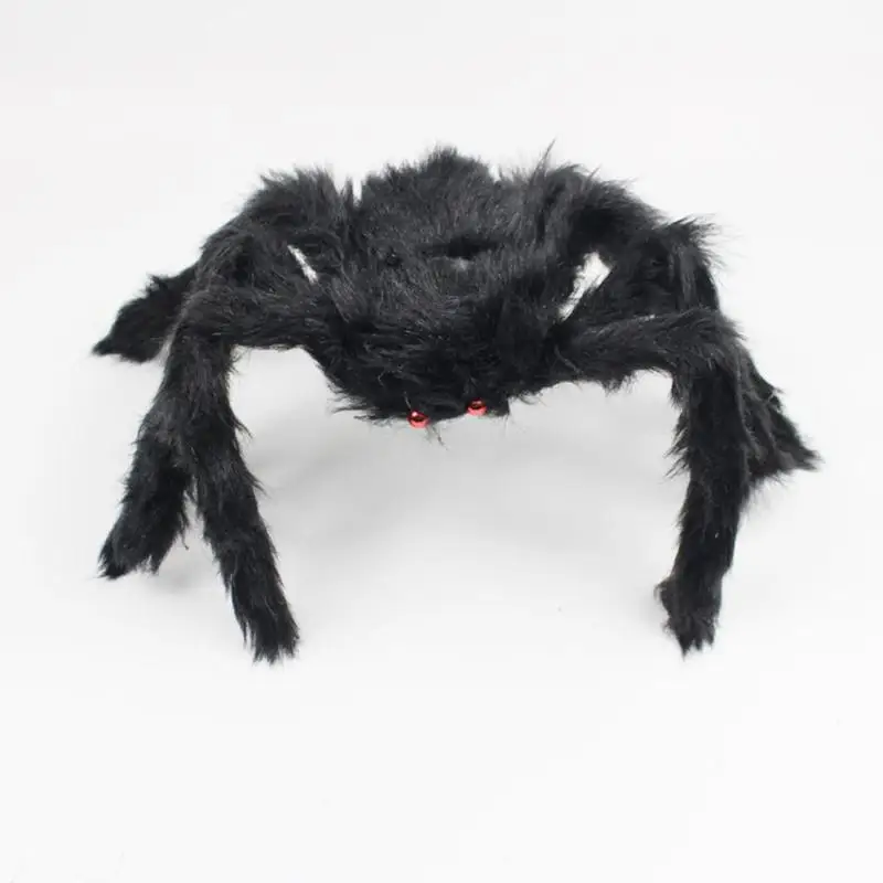 Супер большой плюшевый паук сгибаемый черный/Красочные вечерние декоративные аксессуары для Хэллоуина бар дом с привидениями хитрая