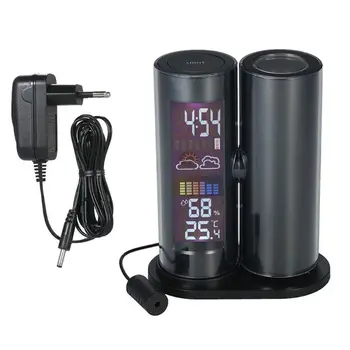 

Colorful LED Digital Projection Alarm Clock Temperature Thermometer Humidity Hygrometer Desk Time Projector Calendar