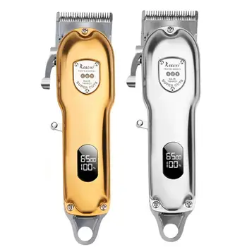 

New LCD Screen Engraving Rechargeable Hair Clipper Hair Salon Special Barber Oil Head Carving Electric Push Shear 1 Set