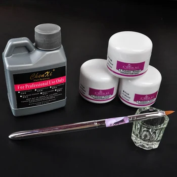 

Generic Muiti-color Nail Art Kits 3 Colors Acrylic Powder/Acrylic Liquid Pen Dappen Dish Tool Set