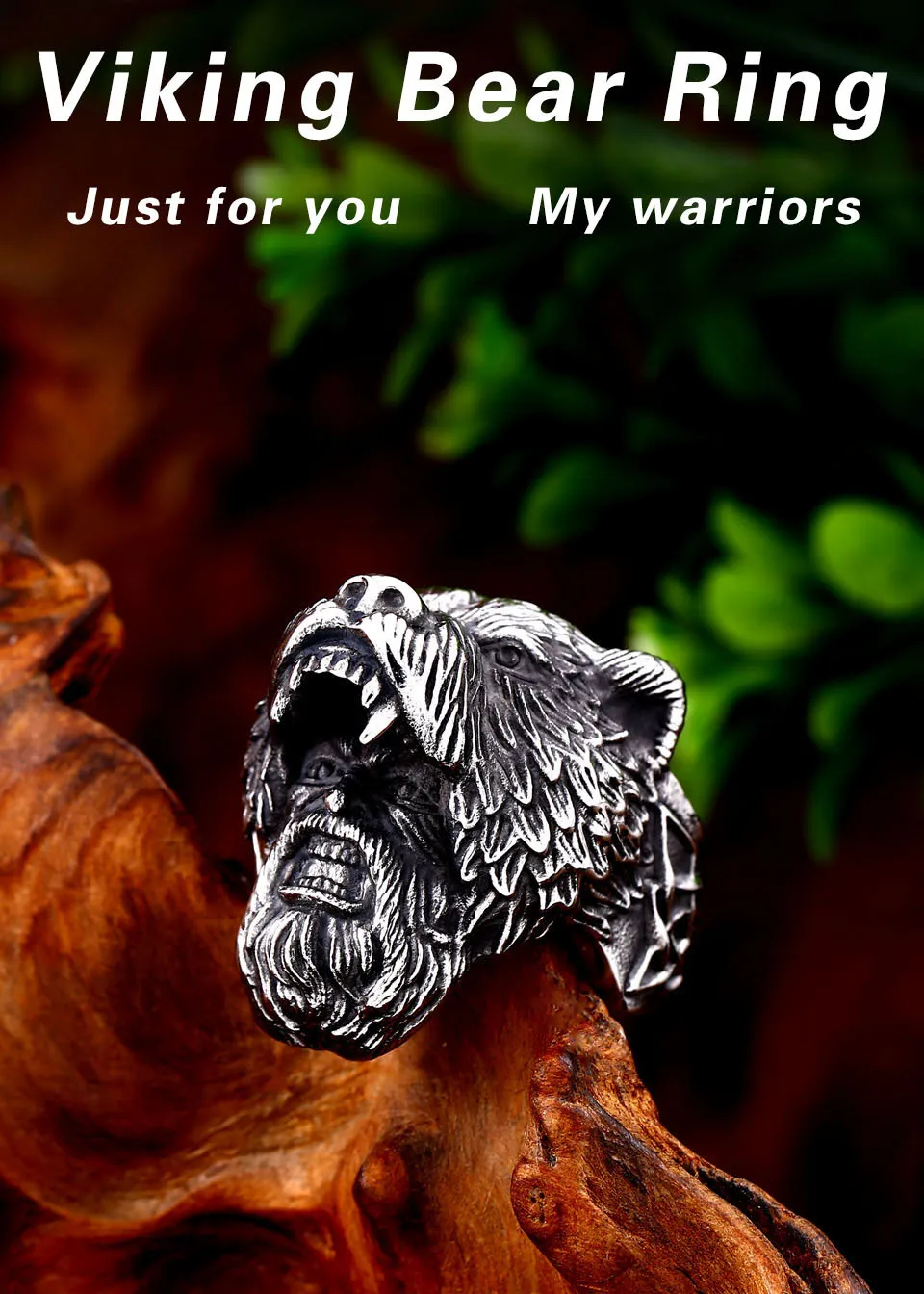 BEIER 316L нержавеющая сталь для мужчин Тор молот Мьёльнир Викинг медведь кольцо амулет в виде молота скандинавский kolye Norse мужские ювелирные изделия BR8-648