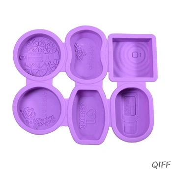 

6 Cavities 3D Soap Silicone Molds Soap Mold Homemade Candle Resin Bath Bomb Art