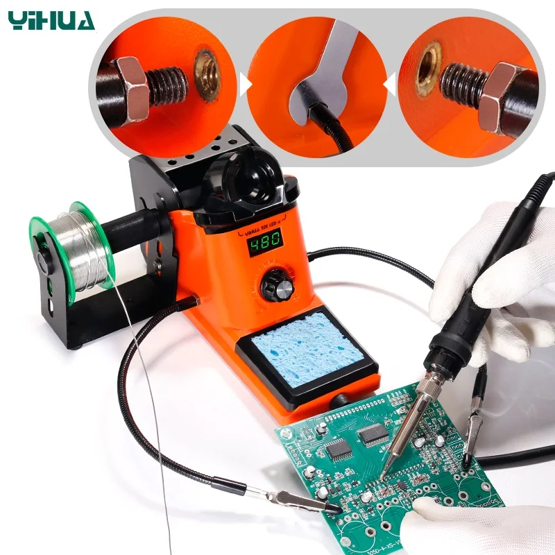 130W Soldering Iron 926LED-III Electric Soldering Iron Min SMD Station DIY Kit 2 Helping Hands
